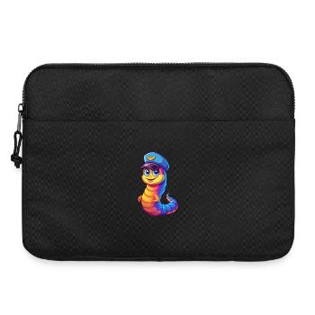 Marine Wurm Bunt Kawaii Cartoon Meerestier - Laptoptasche 15" - Schwarz - Vorne