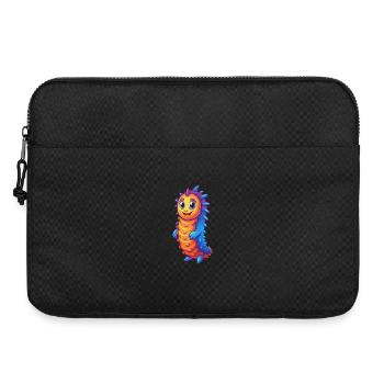 concombre de mer coloré kawaii dessin animé animal marin - Sacoche pour ordinateur portable 15 pouces - noir - Devant