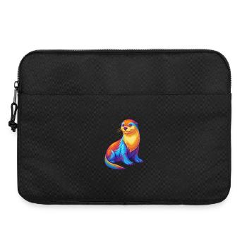 Loutre de mer Coloré Kawaii Dessin animé Animal marin - Sacoche pour ordinateur portable 15 pouces - noir - Devant