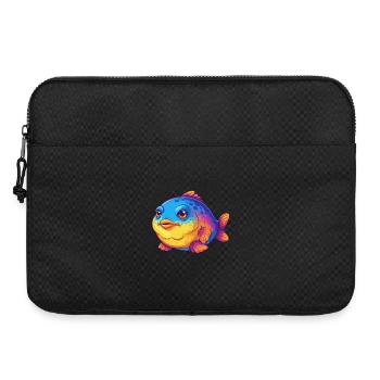 Blobfish coloré Kawaii dessin animé animal marin - Sacoche pour ordinateur portable 15 pouces - noir - Devant