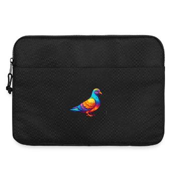 Pigeon coloré Kawaii personnage de dessin animé oiseau - Sacoche pour ordinateur portable 15 pouces - noir - Devant