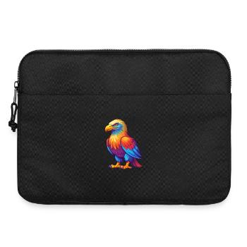 Pygargue à tête blanche Coloré Kawaii Dessin animé Personnage Oiseau - Sacoche pour ordinateur portable 15 pouces - noir - Devant