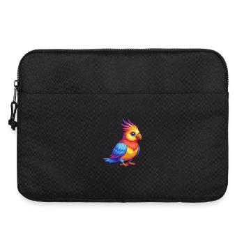 calopsitte coloré Kawaii personnage de dessin animé oiseau - Sacoche pour ordinateur portable 15 pouces - noir - Devant