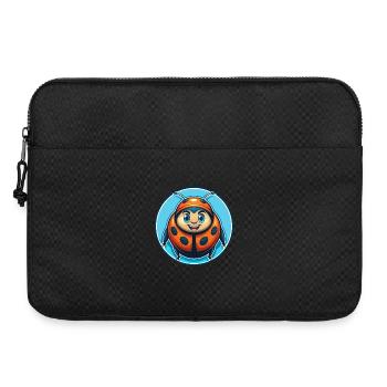 Marienkäfer süße lustige Kawaii Cartoon Tier Haustier Logo - Laptoptasche 15" - Schwarz - Vorne