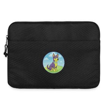 Australischer Kelpie Hund Niedliches Kawaii Cartoon Tier - Laptoptasche 15" - Schwarz - Vorne