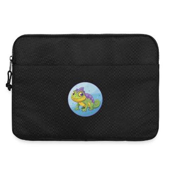 Chameleon Cute Kawaii Cartoon Clipart Animal Pet - Laptop bag 15" - black - Front