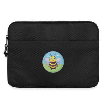 Abeille Mignon Kawaii Dessin animé Clipart Animal de compagnie - Sacoche pour ordinateur portable 15 pouces - noir - Devant