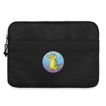 Crocodile Cute Kawaii Cartoon Clipart Animal Pet - Laptop bag 15" - black - Front