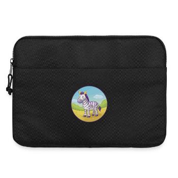 Zebra Cute Kawaii Cartoon Clipart Animal Pet - Laptop bag 15" - black - Front