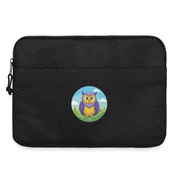 Eule Niedlich Kawaii Cartoon Clipart Tier Haustier - Laptoptasche 15" - Schwarz - Vorne