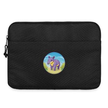 Tapir Niedliche Kawaii Cartoon Clipart Tier Haustier - Laptoptasche 15" - Schwarz - Vorne