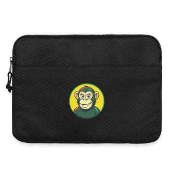 Chimpanzee Cute Kawaii Cartoon Clipart Pet Animal - Laptop bag 15" - black - Front
