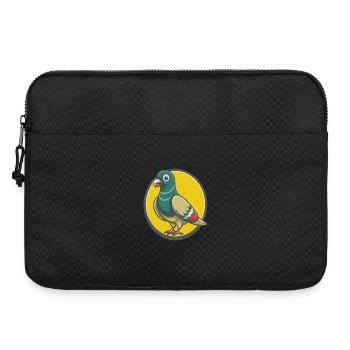 Pigeon Cute Kawaii Cartoon Clipart Pet Animal - Laptop bag 15" - black - Front