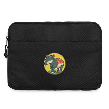 Tapir Niedliche Kawaii Cartoon Clipart Haustier Tier - Laptoptasche 15" - Schwarz - Vorne