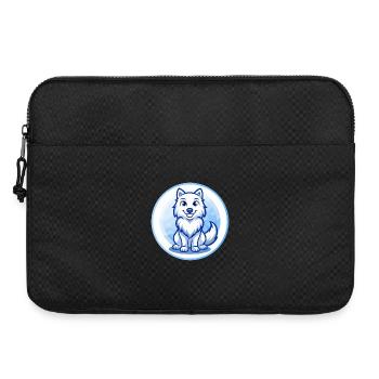 Arktischer Wolf Blau Kawaii Cartoon Charakter Clipart - Laptoptasche 15" - Schwarz - Vorne