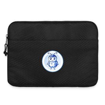 Marienkäfer Blau Kawaii Cartoon Figur Clipart Haustier - Laptoptasche 15" - Schwarz - Vorne