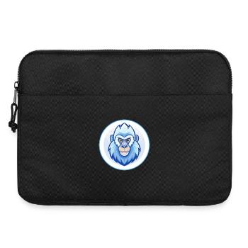 Mandrill Bleu Kawaii Dessin Animé Personnage Clipart Animal de compagnie - Sacoche pour ordinateur portable 15 pouces - noir - Devant