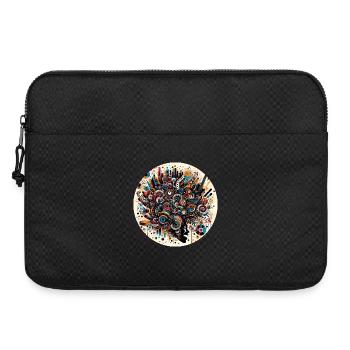 Abstrakte Musikexplosion im Afro-Stil - Laptoptasche 15" - Schwarz - Vorne