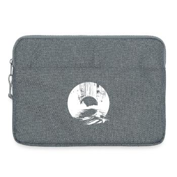 Rowing Drawing - Laptop bag 15" - heather grey - Front