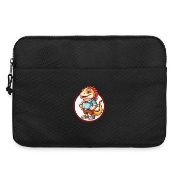 Iguana Funny Kawaii Cartoon Clipart Animal Pet - Laptop bag 15" - black - Front