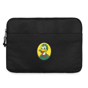 canard mignon kawaii dessin animé clipart animal de compagnie - Sacoche pour ordinateur portable 15 pouces - noir - Devant