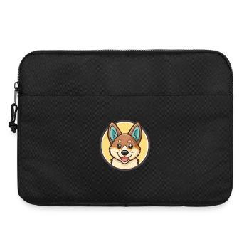 Dingo Hund Rasse Cartoon Kawaii Clipart Tier Haustier - Laptoptasche 15" - Schwarz - Vorne