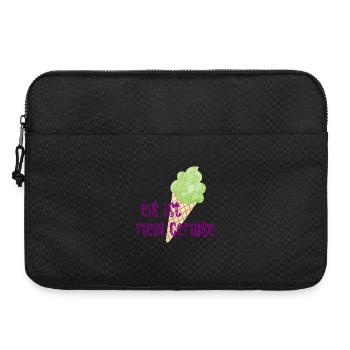 Eis coole lustige Sprüche Gemüse schlecken Eiskrem - Laptoptasche 15" - Schwarz - Vorne