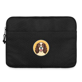 Épagneul Français Chien Race Dessin animé Kawaii Clipart - Sacoche pour ordinateur portable 15 pouces - noir - Devant