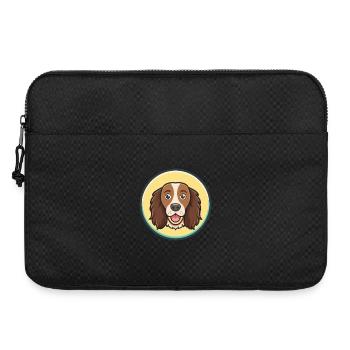 German Longhaired Pointer Dog Breed Cartoon Kawaii - Laptop bag 15" - black - Front
