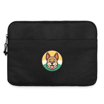 Magyar Agar Chien Race Drôle Dessin animé Kawaii Clipart - Sacoche pour ordinateur portable 15 pouces - noir - Devant