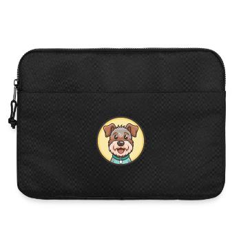 Lucas Terrier Hund Rasse Cartoon Kawaii Clipart Haustier - Laptoptasche 15" - Schwarz - Vorne