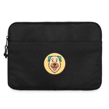 Irish Wolfhound Dog Breed Cartoon Kawaii Clipart - Laptop bag 15" - black - Front