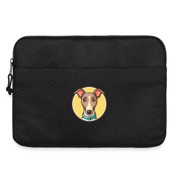 Dessin animé kawaii de race de chien lévrier Rampur - Sacoche pour ordinateur portable 15 pouces - noir - Devant