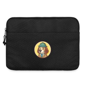 Detektiv Hund Hund Rasse Karikatur Kawaii Clipart Haustier - Laptoptasche 15" - Schwarz - Vorne