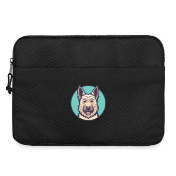 Berger Picard Hund Rasse Cartoon Kawaii Clipart Haustier - Laptoptasche 15" - Schwarz - Vorne