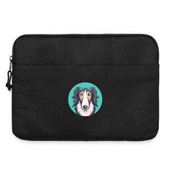 Barsoi Hund Rasse Karikatur Kawaii Clipart Tier Haustier - Laptoptasche 15" - Schwarz - Vorne