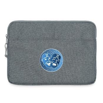 Signe astrologique des gémeaux - Sacoche pour ordinateur portable 15 pouces - gris chiné - Devant