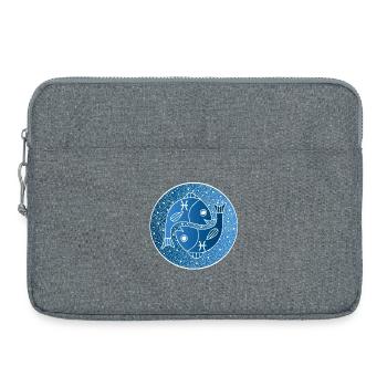 Pisces Star Sign - Laptop bag 15" - heather grey - Front