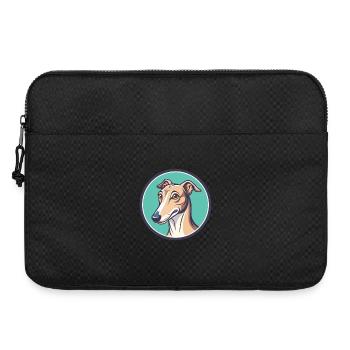 Galgo Español Hunderasse Cartoon Kawaii Clipart Haustier - Laptoptasche 15" - Schwarz - Vorne