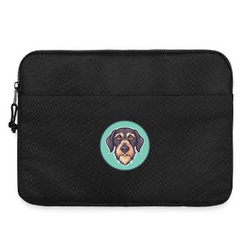 German Wirehaired Pointer Dog Breed Cartoon Kawaii - Laptop bag 15" - black - Front