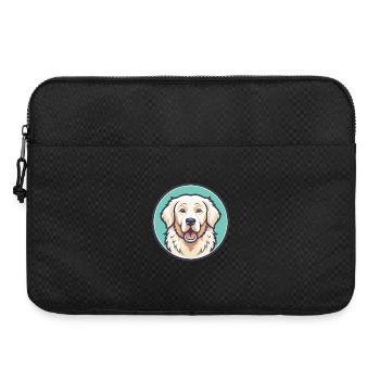 Ungarische Kuvasz Hunderasse Cartoon Kawaii Clipart - Laptoptasche 15" - Schwarz - Vorne