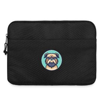 Griffon Bruxellois Hunderasse Karikatur Kawaii - Laptoptasche 15" - Schwarz - Vorne