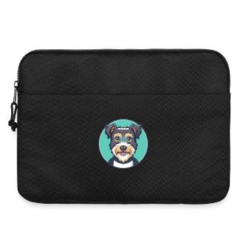 Lucas Terrier Hund Rasse Cartoon Kawaii Clipart Haustier - Laptoptasche 15" - Schwarz - Vorne