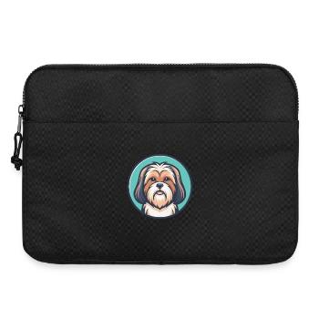 Lhasa Apso Hund Rasse Cartoon Kawaii Clipart Tier - Laptoptasche 15" - Schwarz - Vorne