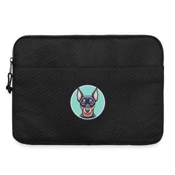 Miniature Pinscher Dog Breed Cartoon Kawaii - Laptop bag 15" - black - Front