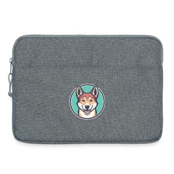 Nouvelle-Guinée Chien Chantant Race Dessin Animé Kawaii - Sacoche pour ordinateur portable 15 pouces - gris chiné - Devant