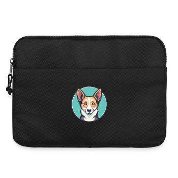 Chien Podengo Portugais Race Dessin Animé Kawaii - Sacoche pour ordinateur portable 15 pouces - noir - Devant