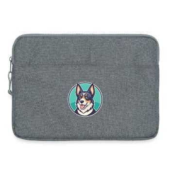 Schweizer Laufhund Hunderasse Cartoon Kawaii - Laptoptasche 15" - Grau meliert - Vorne