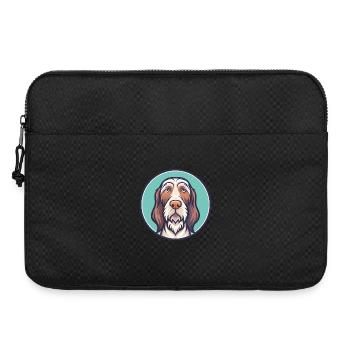 Dessin animé Kawaii de race de chien Spinone Italiano - Sacoche pour ordinateur portable 15 pouces - noir - Devant