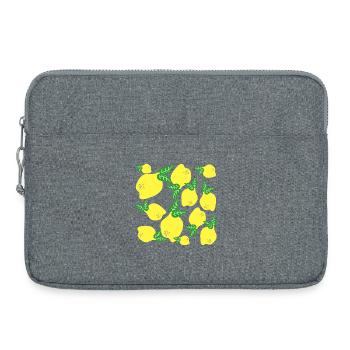 Zitronen Muster - Laptoptasche 15" - Grau meliert - Vorne